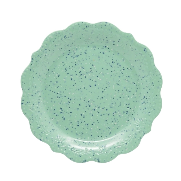 ❤️ New Pioneer Woman Juliette Teal Melamine 12-Piece Dinnerware Set - Picture 3 of 6